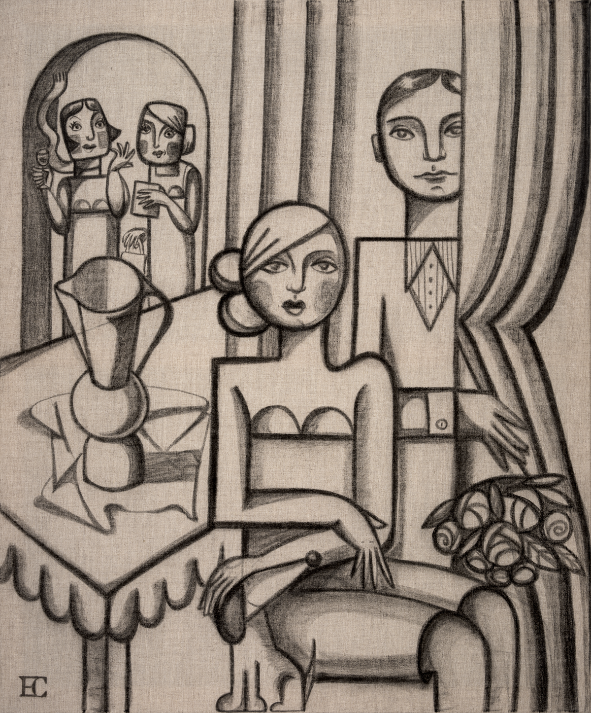 Table Conversations -  120x100cm